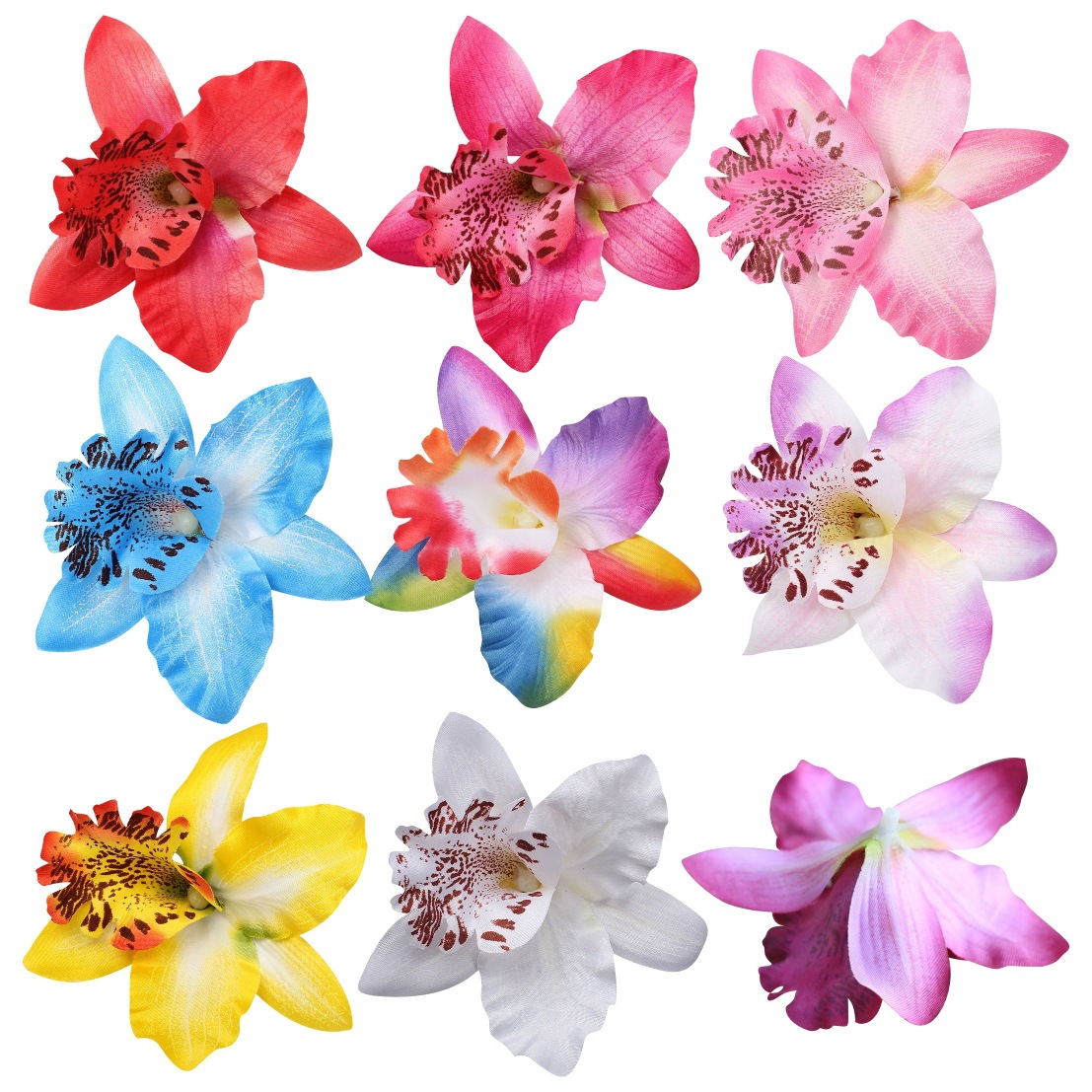 new pattern simulation Wild Orchid Silk flower slipper clothing Artificial flower parts Photography prop Dried flowers Artificial flower wholesale 36