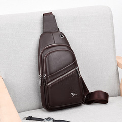 Baguette Kangaroo Leather Men's Chest Bag Crossbody Bag Chest Crossbody Bag Single Shoulder Large Capacity Small Crossbody Bag 2024