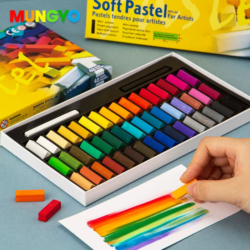 П Painted pigment chalk, 48 colors, 24 colors, for beginners