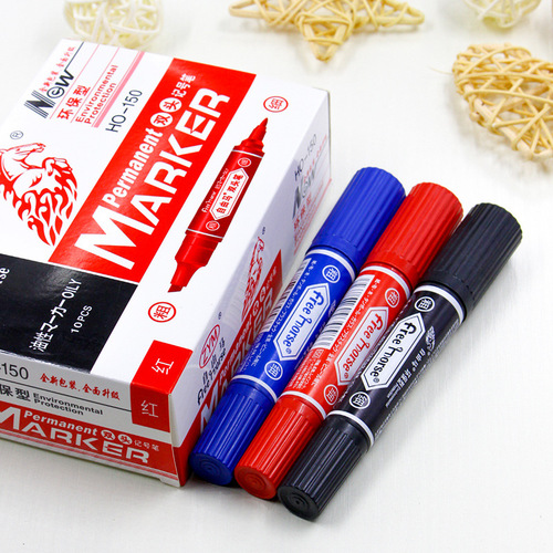 Factory Direct Sale Free Style Marker 150 Big Head Oil-Based Thick Pen Non-Fading Dual-Head Marker Can Refill Large Dual-Head