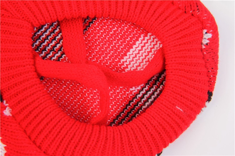 Christmas Reindeer Maple Leaf Snowflake Holiday Pet Clothes Turtleneck Knitted Sweater Dog Cat Clothing Winter Coat_voghion.com