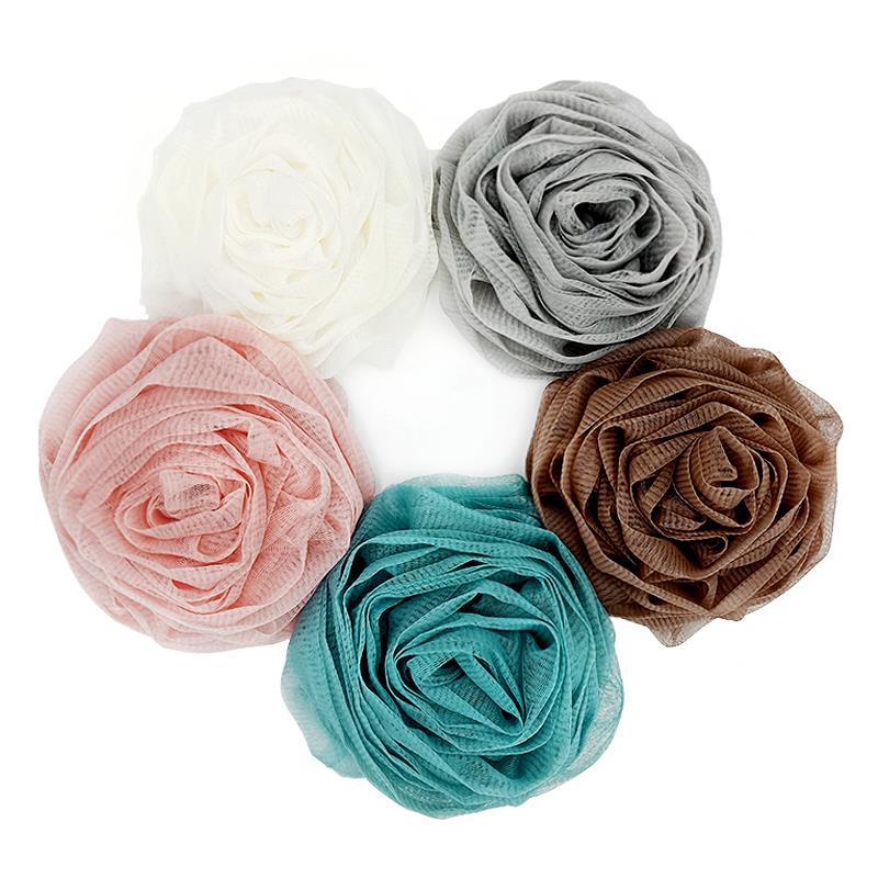 厂家直供玫瑰花沐浴球花朵浴花浴擦搓澡浴球北欧风60g大号