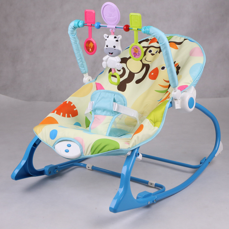 婴儿摇椅哄睡安抚椅 宝宝多功能音乐震动摇床儿童座椅躺椅摇摇椅|ms