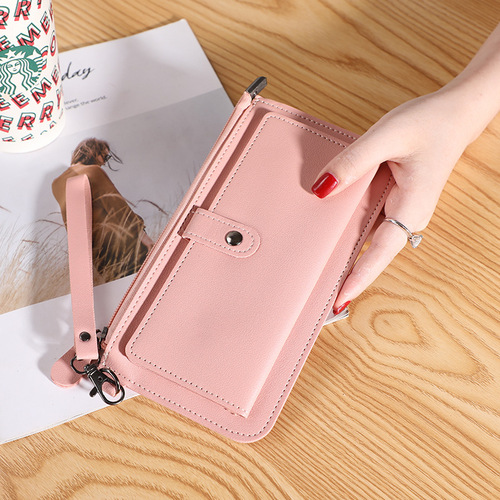 Factory direct sales new style bag women's long multi-functional zipper multi-card slot hand-held buckle zipper student wallet