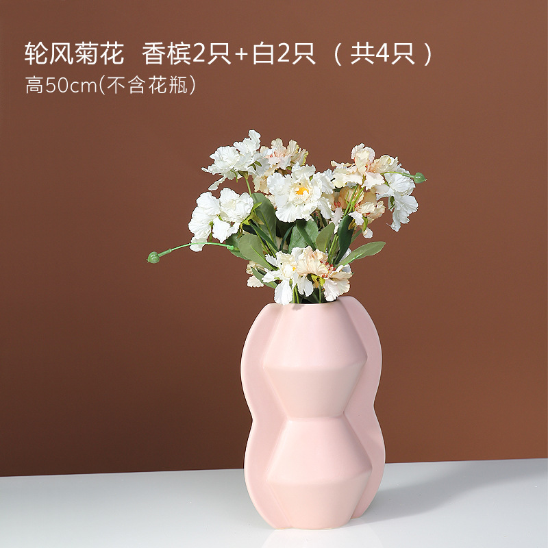 Nordic simple forma del molde florero de cerámica decoración color creativo artesanías diseñador decoración suave