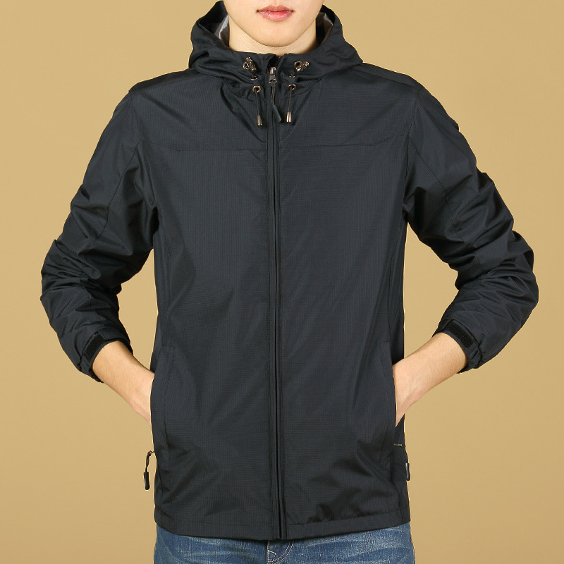 Logotipo personalizado chaqueta de los hombres 2020 primavera y otoño casual al aire libre con capucha chaqueta impermeable de los hombres al por mayor