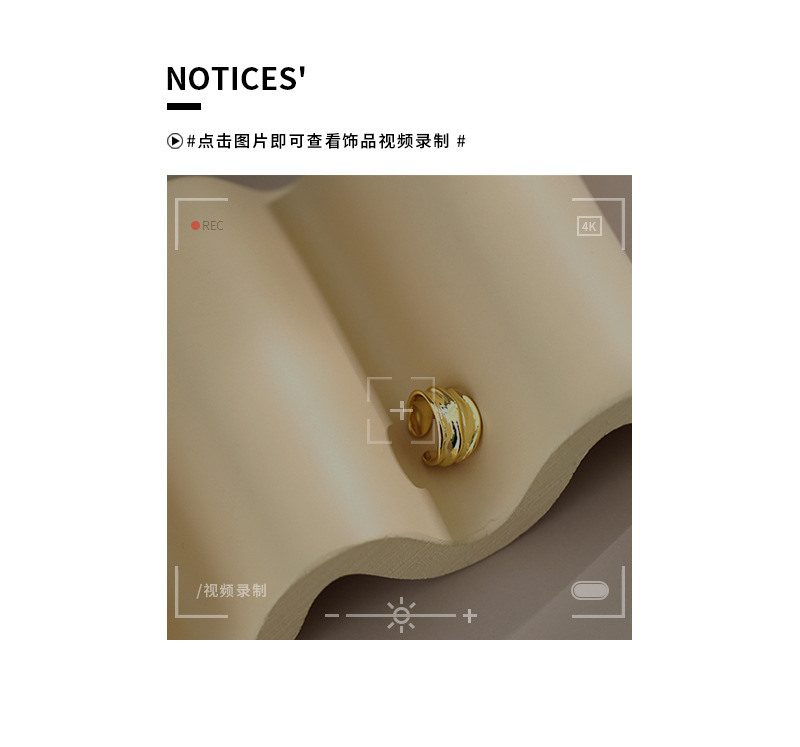 Clip D&#39;oreille Simple Coréen S925 En Argent Sterling display picture 13