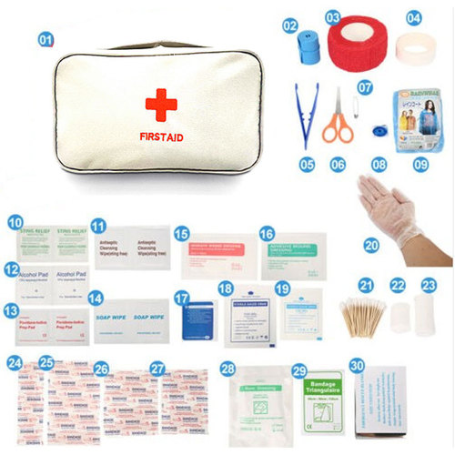 30 kinds of 180 components, best-selling home first aid kit exported to Europe and the United States, outdoor first aid kit