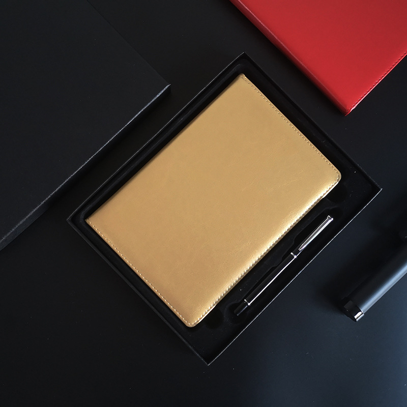 仿皮变色pu笔记本商务记事本套装 笔记本定制logo办公用品定制l|ru