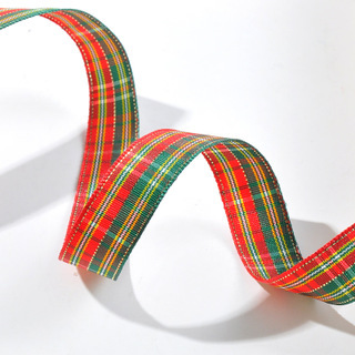 Yao Ming Plaid cinta hecha a mano DIY cinta regalo material de embalaje 2,5 cm Plaid banda accesorios para el cabello material decorativo