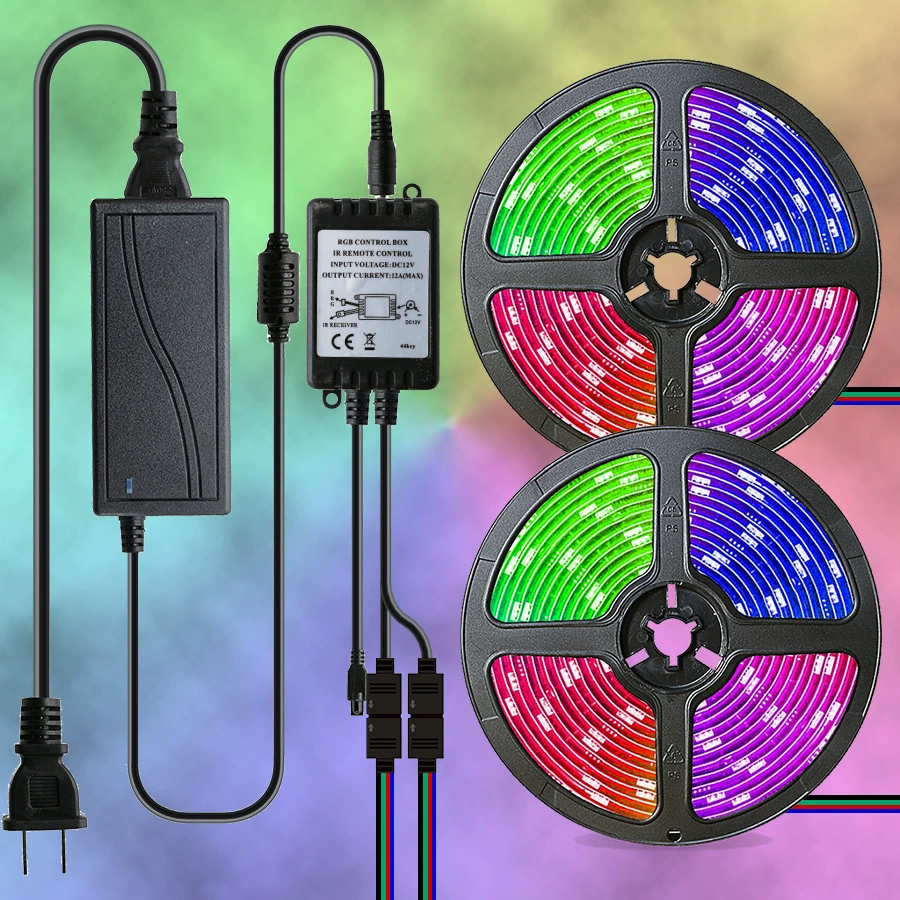 Водонепроницаемая светодиодная лента USB 5050 RGB 5В с инфракрасным пультом, разноцветная подсветка для ТВ и компьютера