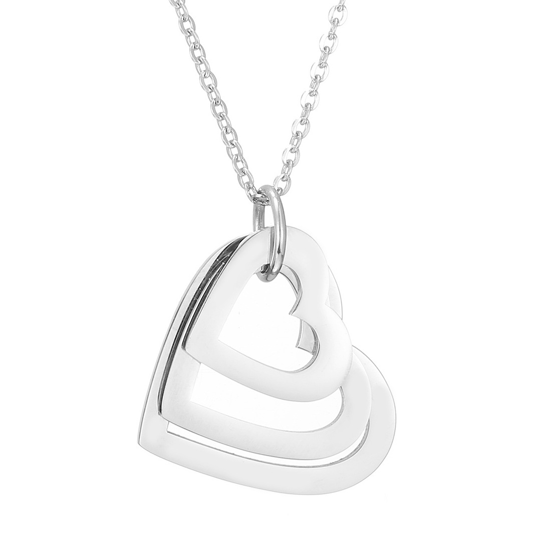 Simple Style Heart Shape Stainless Steel Plating Pendant Necklace 1 Piece display picture 2
