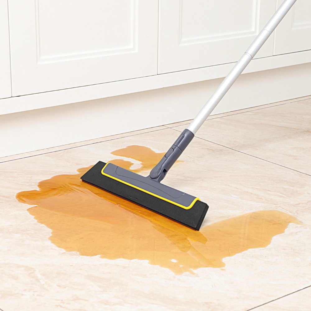 Floor Squeegee Wet Room Tile Cleaning Foam Wiper Blade W Extendable