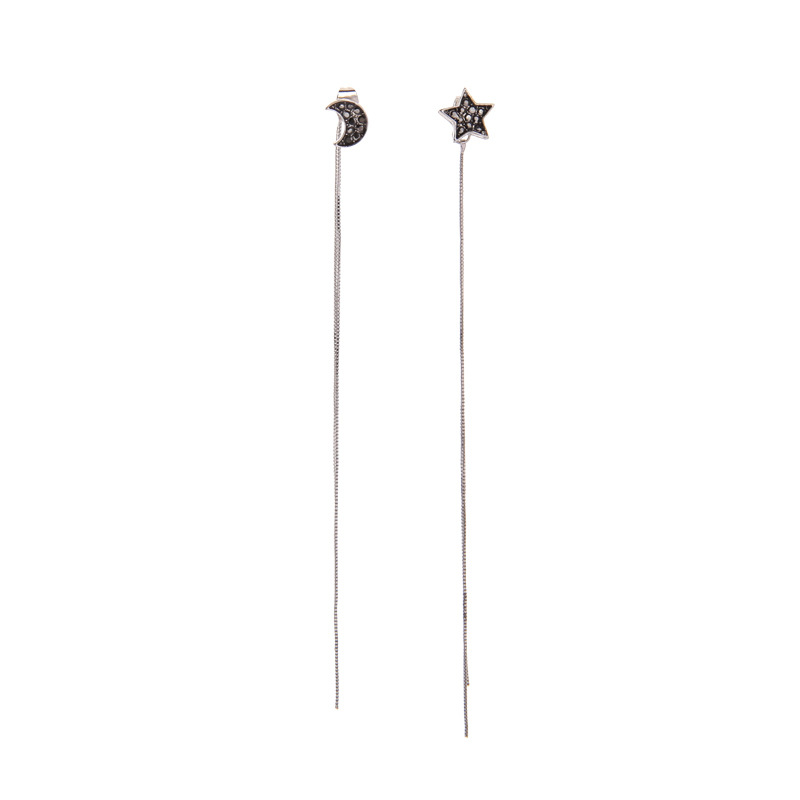 Pendientes Creative Asymmetric Star Moon display picture 10