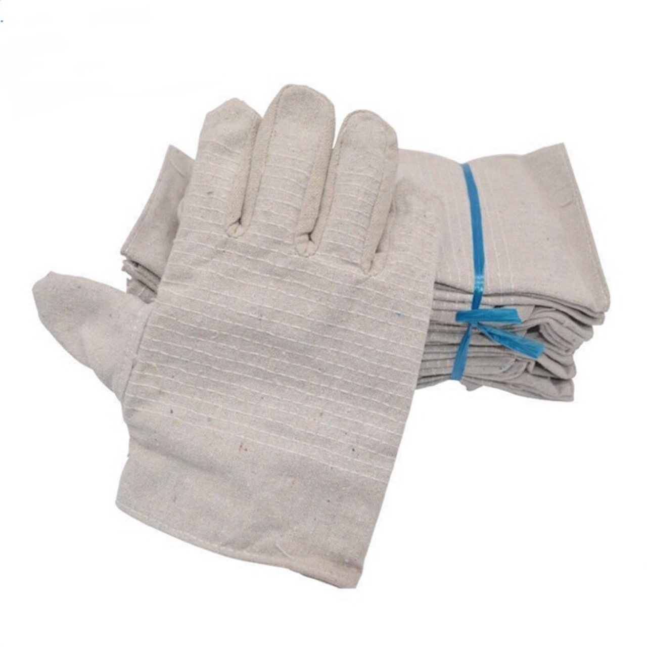 厂家批发帆布手套 双层加厚棉布手套 耐磨煤矿工地厚款帆布手套