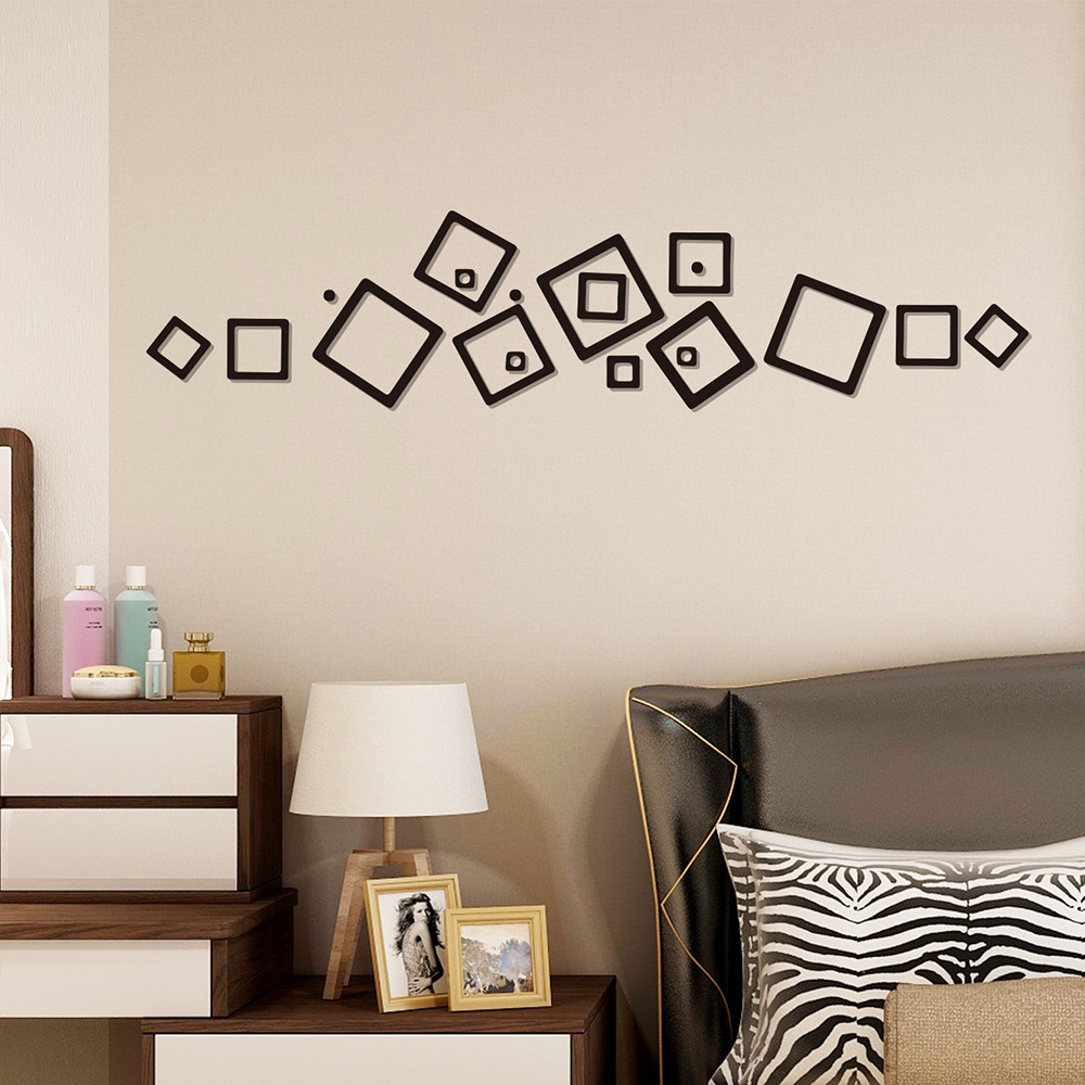 New Geometric Hollow Square Wall Stickers display picture 6