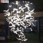 售楼处亚克力字母吊灯酒店大厅创意装饰挂件沙盘大型工程灯具定做