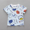 Summer children's cartoon T-shirt, set suitable for men and women, shorts, with short sleeve, wholesale