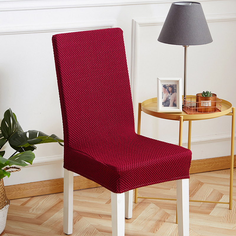 日式 玉米粒 椅套 酒红200