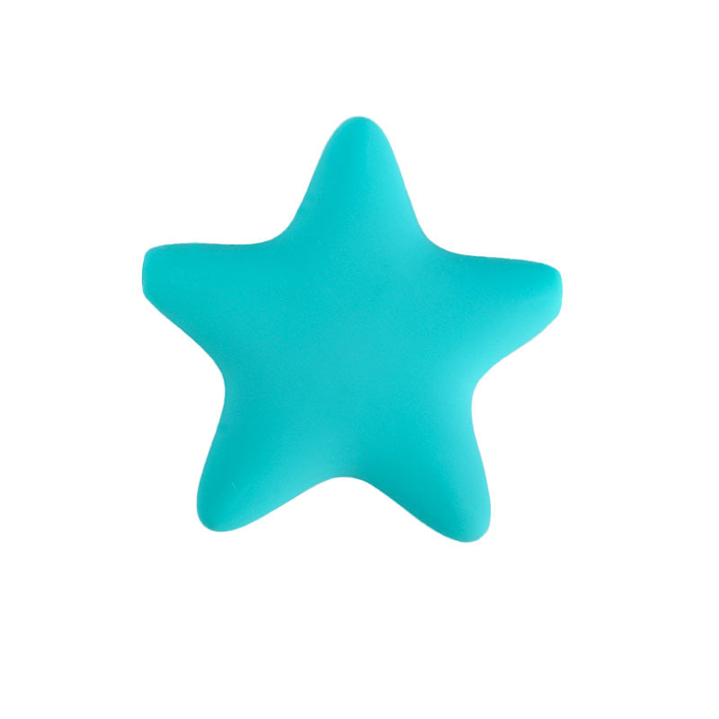 Estrella de cinco puntas de silicona molar juguete mordedor pulsera chupete cadena collar accesorios Amazon DIY accesorios de la joyería