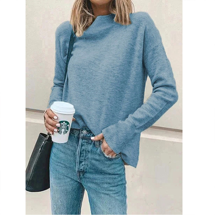 high collar long sleeve top  NSLZ26694