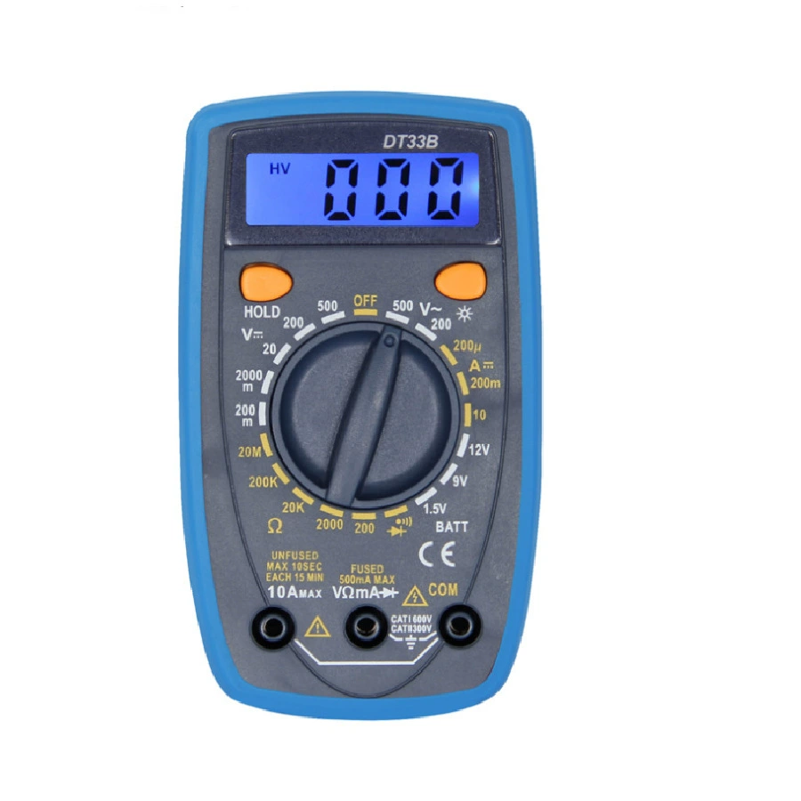 Поставка мультиметра DT33B 33D дисплей с подсветкой и зуммером