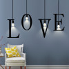 Modern and minimalistic clothing, Scandinavian creative bar ceiling lamp, retro lights for living room, English letters