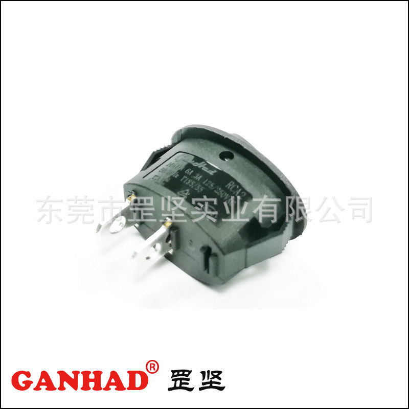 罡坚GANHAD开关厂供应直径16上圆下方船形开关多种印字可选择