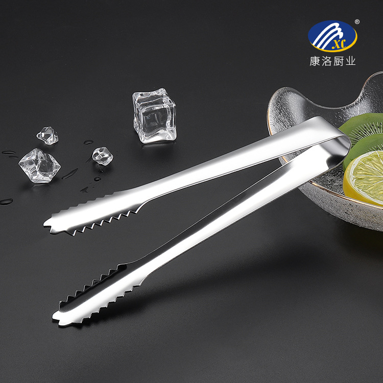 customized machining Stainless steel Ice clip Sawtooth Food clip one Forming Ice hockey Sugar Clamp bar tool