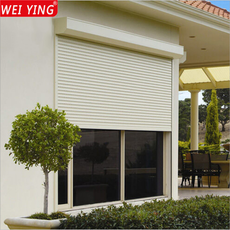 Outdoor sunshade electric aluminum alloy window heat insulation remote control lifting soundproof Venetian blind Plum Hollow anti-theft window