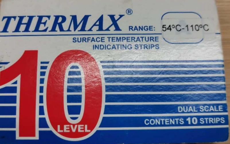 TMC 54-110 10-сеточная Термочувствительная испытательная плата Температурная полоса Температурная этикетка THERMAX Бумага для измерения температуры
