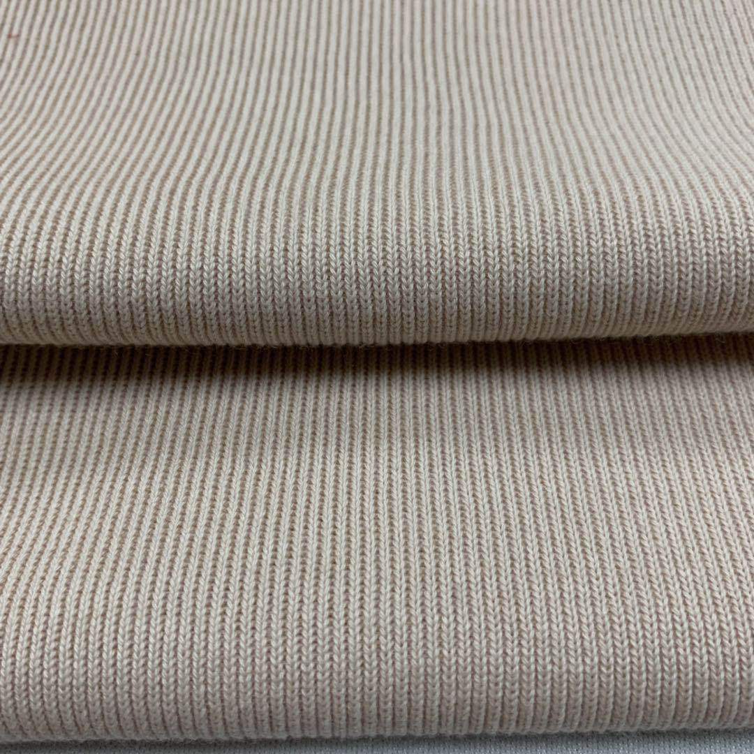 厂家供应  1*1CVC针织罗纹   265G 1*1 棉涤针织罗纹