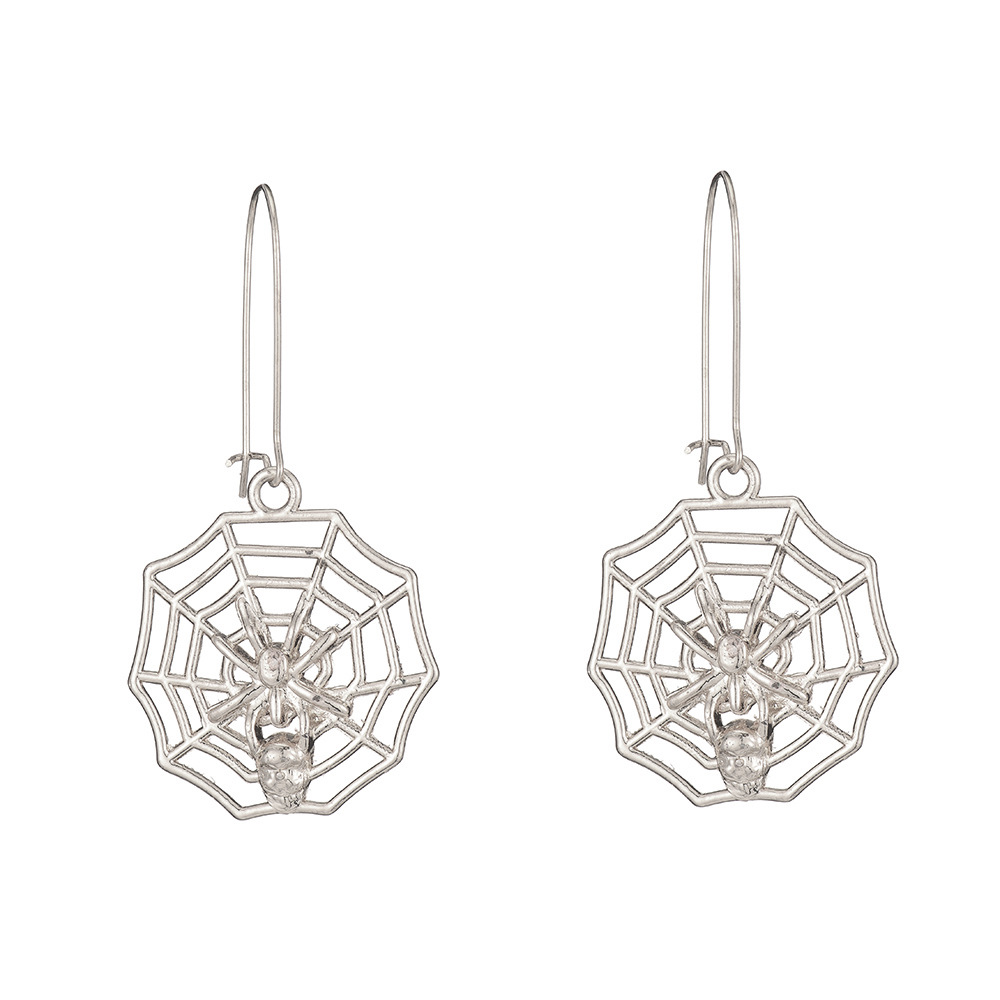 New  Alloy Simple Geometric Hollow Spider Web Earrings Wholesale display picture 7