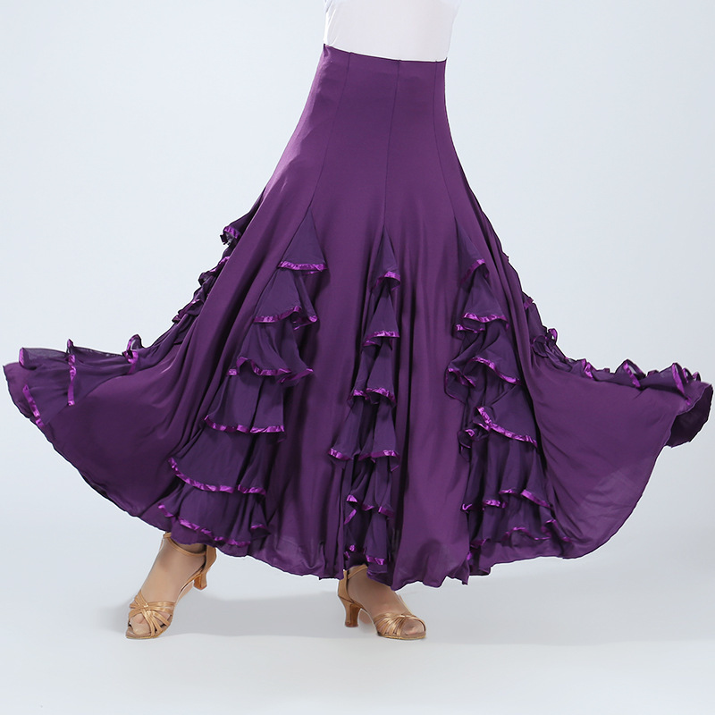 Ballroom dance skirts for women Long Skirt Waltz modern dance skirt