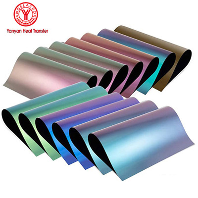 Manufactor Chameleon Lettering Clothing thermal transfer DIY Discoloration Lettering PU Color film customized wholesale