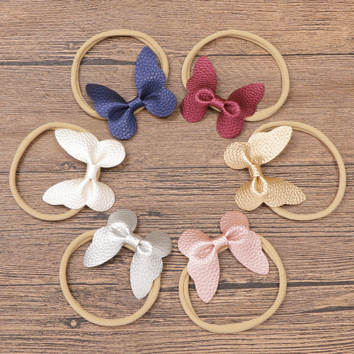 Lychee Pattern Butterfly Ear Headband Set of 12 Pieces 20616 Baby Seamless Small Hairband Nylon Elastic Headband