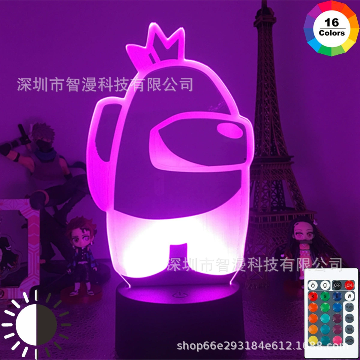Одна из нас AMONG US Игровая серия 3D ночник светодиодный цвет меняется декоративная настольная лампа подарок