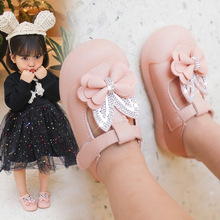嬰幼兒軟底學步鞋女寶寶包頭單鞋0-1-2一歲3小童公主鞋子透氣秋季