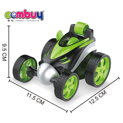 Cross-border electric remote control dump truck stunt car toy, rolling stunt double-sided car electric children's toy stall
