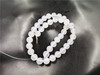 Agate round beads, chain white jade