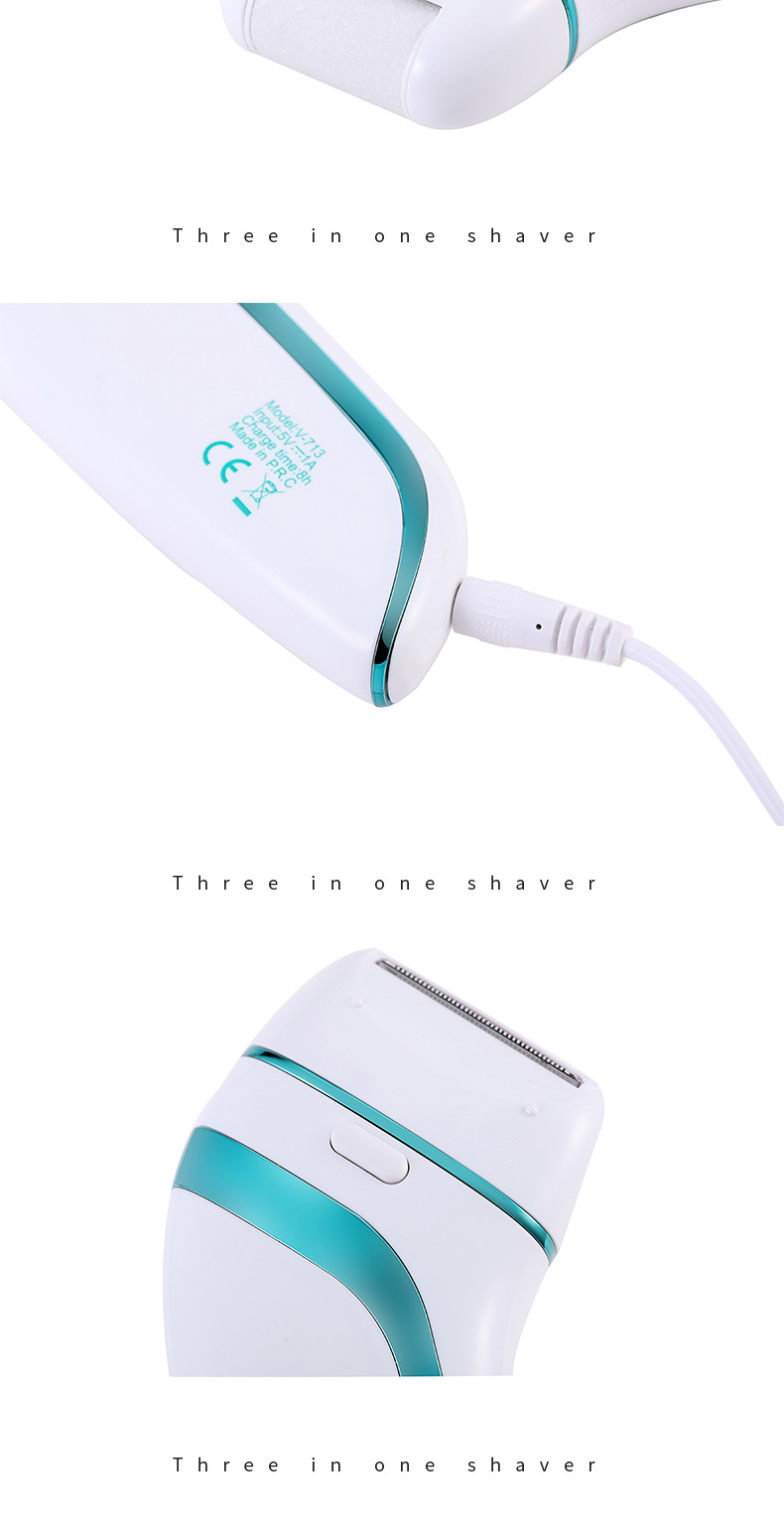 USB-wiederaufladbarer Epilierer, tragbares elektrisches Haarentfernungsgerät, vollständig abwaschbar_voghion.com