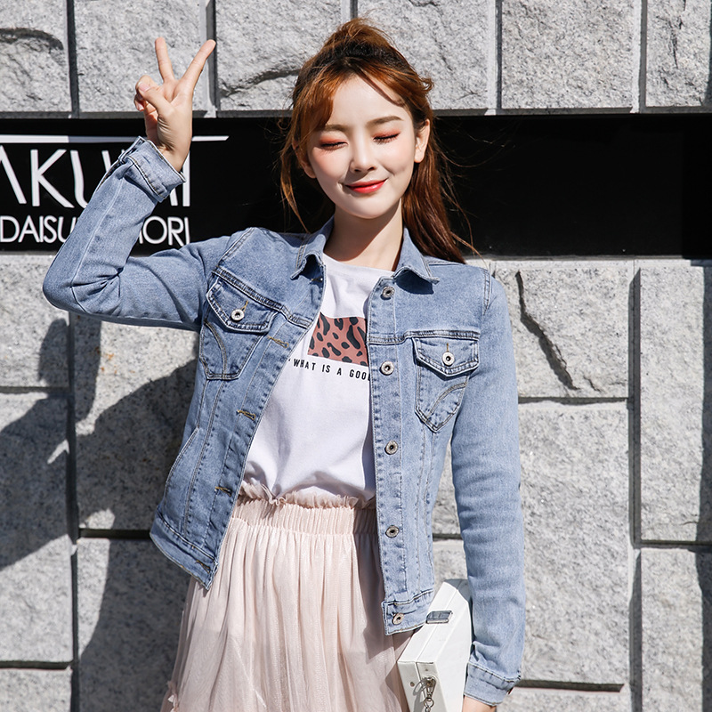 2020 new pattern Spring and autumn season Korean Edition Versatile Self cultivation Show thin Elastic force Chaqueta have cash less than that is registered in the accounts student jacket Large