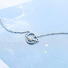 Planetary design necklace, brand chain for key bag , silver 925 sample, simple and elegant design, light luxury style, Korean style