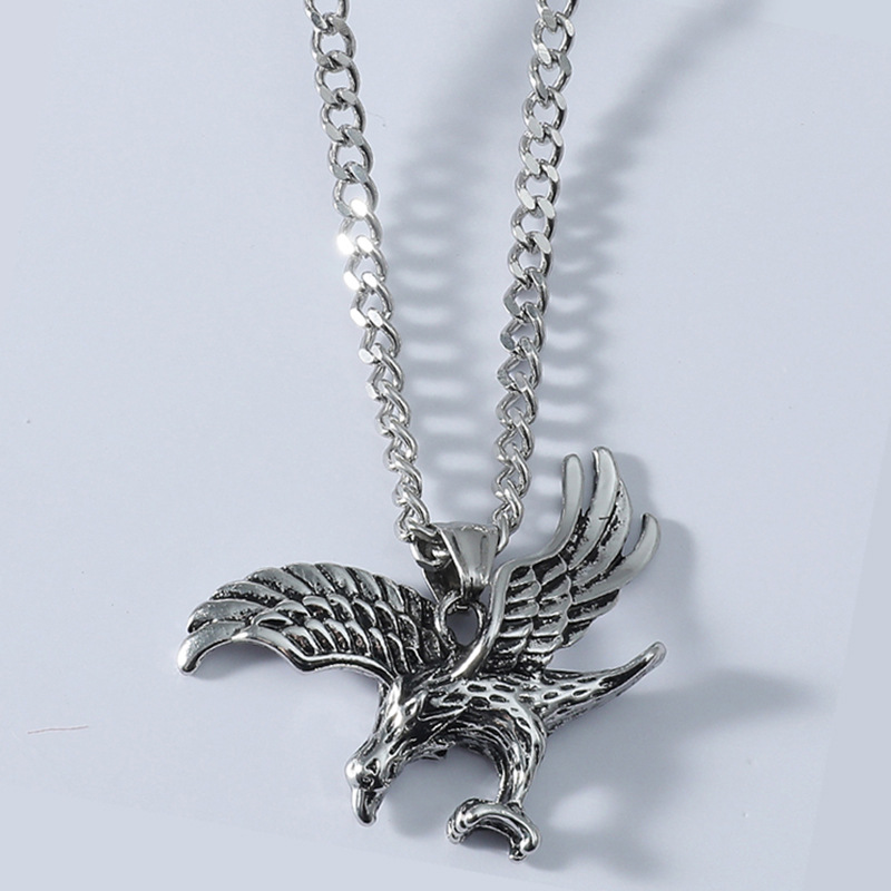Wholesale Jewelry Retro Dapeng Spreading Wings Eagle Necklace Nihaojewelry display picture 4