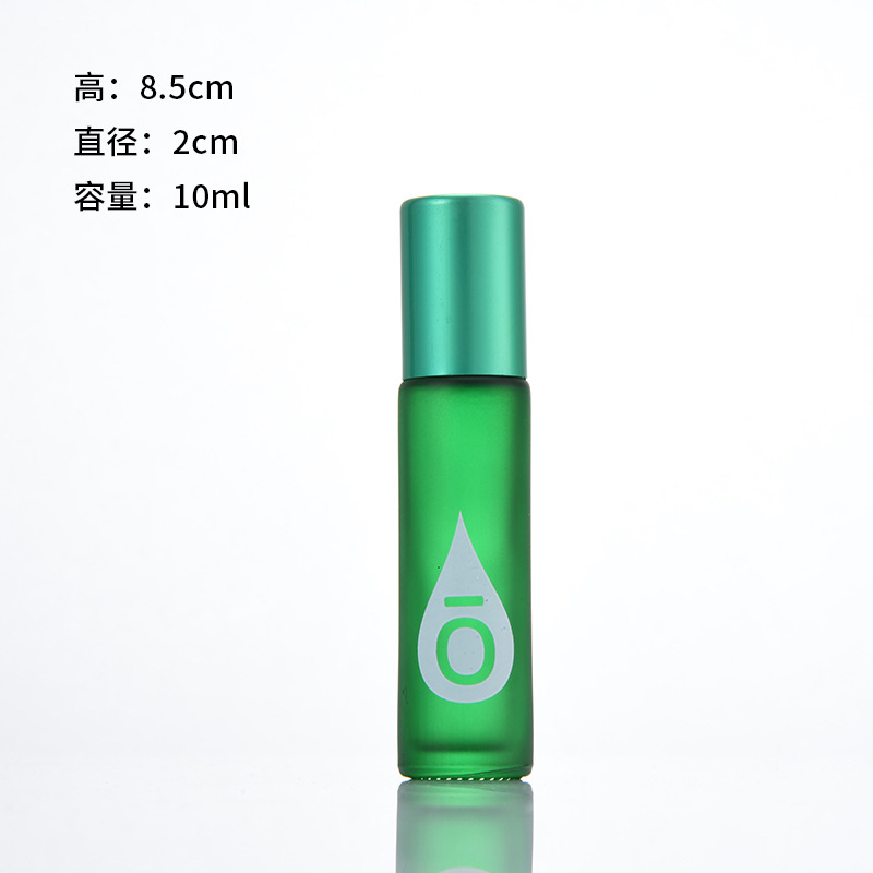 Doterui 10ml botella de bola de rodillo esmerilado colorido botella de cuentas botella de aceite esencial de vidrio botella de aceite de labios botella vacía entrega de fábrica