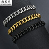 Men's fashionable bracelet hip-hop style stainless steel, European style, simple and elegant design