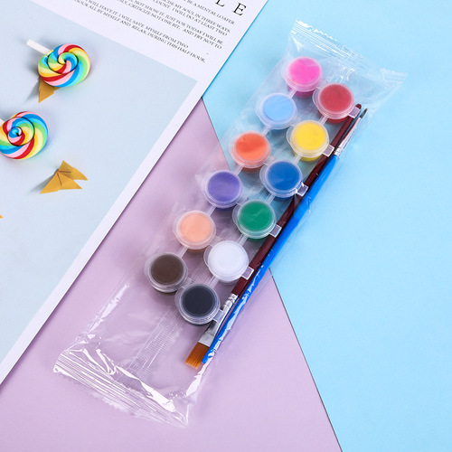 Watercolor Paint 2ml 12 Colors 6-Pack Paint Set DIY Ceramic Graffiti Gypsum Painting Art Supplies 