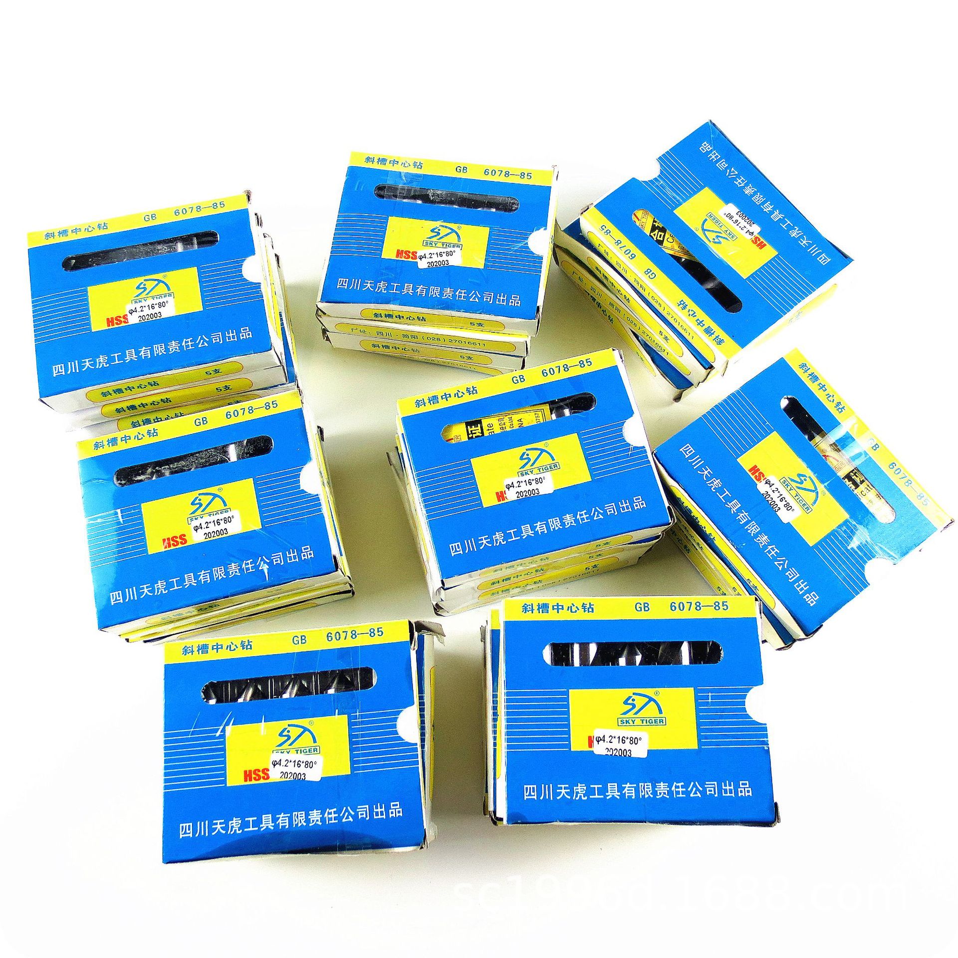 四川天虎非标中心钻/80°中心钻/螺旋槽：4.2×16×80°