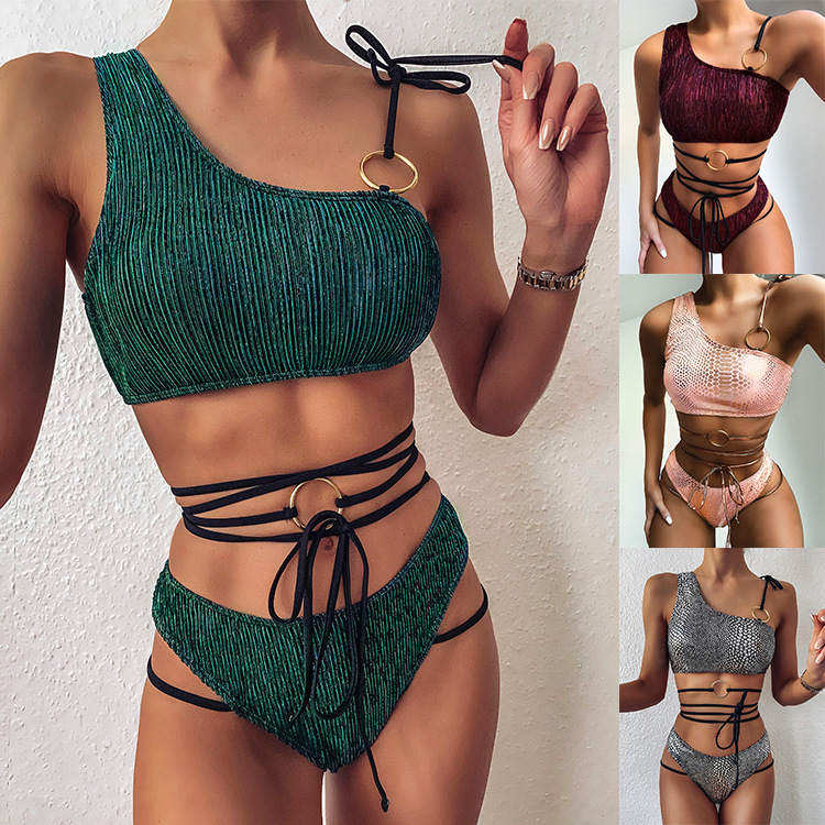 New Bikini Hot Style Bandage Swimsuit Ladies Split Swimwear NSDA1025