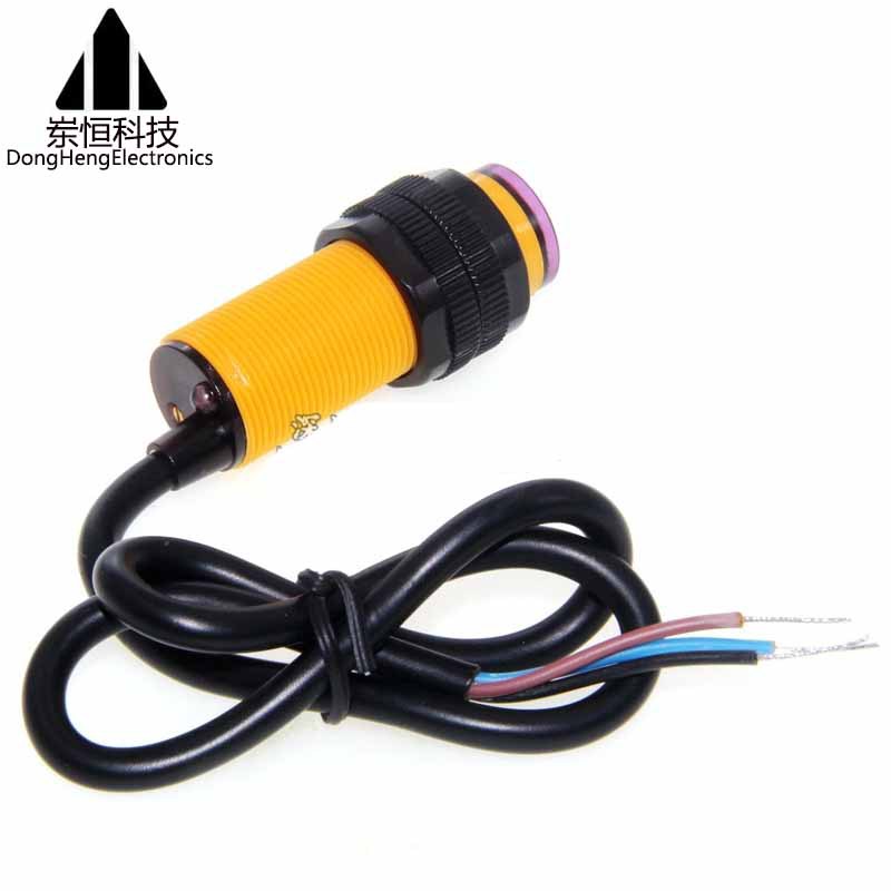 E18-D80NK 红外光电开关 漫反射式避障传感器模块 接近开关3-80CM-阿里巴巴